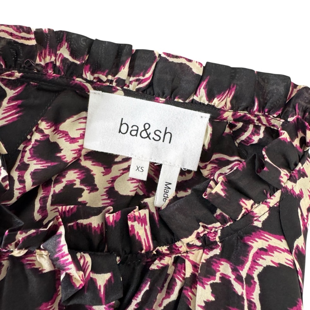 Ba&sh‎ Toste Print Long Sleeve Silk Top - Picture 7 of 8